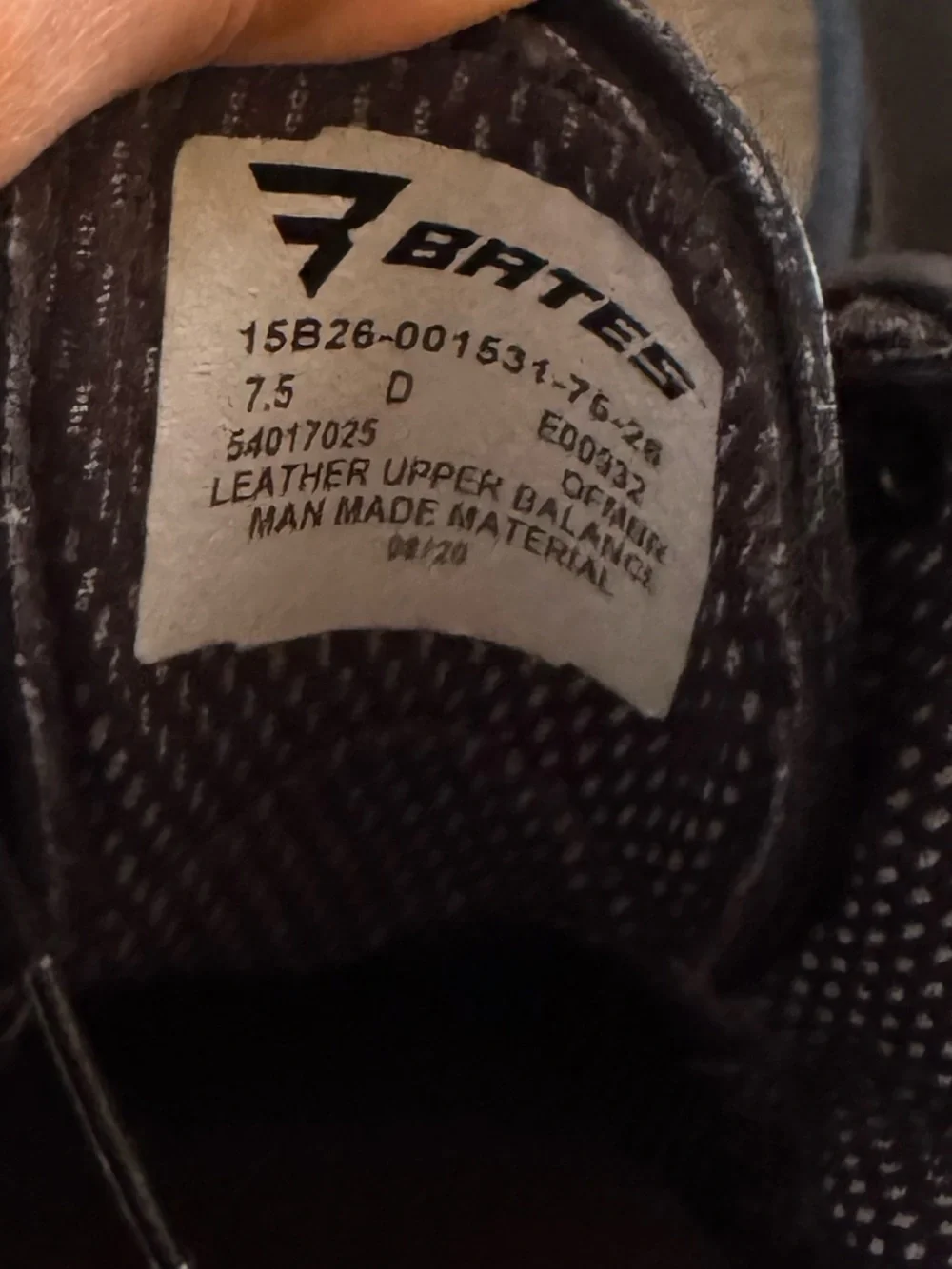 Bates Black Leather Uniform Oxford Shoes (7.5 D)